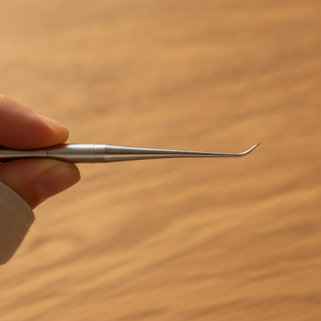 ultrasonic scaler tip macro shot, professional dental equipment